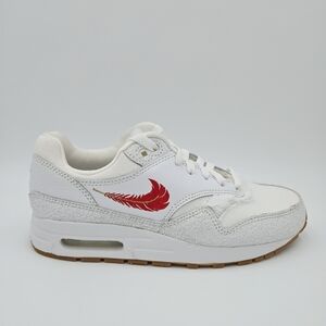 NIKE AIR MAX 1 BG White/University Red Kid's Shoes FJ4628 100